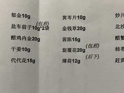 治疗胆囊疾病的中药方38