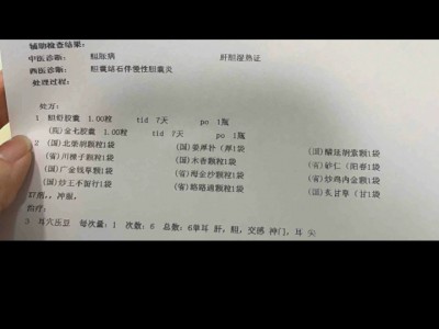 治疗胆囊疾病的中药方13